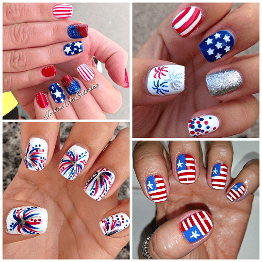 4th of July nails photo